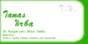 tamas wrba business card